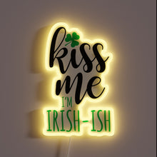 Charger l'image dans la galerie, Whimsical Celtic-inspired LED sign with customizable color options and glow.