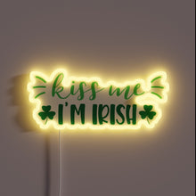 Charger l'image dans la galerie, Catchy Irish-themed neon sign with colorful RGB LED lighting effects