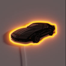 Charger l'image dans la galerie, Knight Rider KITT car neon sign with glowing orange border.