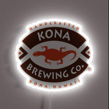 Charger l'image dans la galerie, **Alt text:** Neon sign of Kona Brewing Co. logo with a red lizard and white glow.