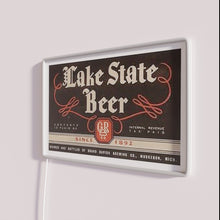 Charger l'image dans la galerie, Neon Lake Michigan State Area Sign Decorations for Beer Lovers Only