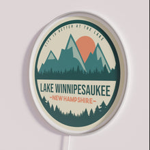 Charger l'image dans la galerie, Vintage style RGB illuminated neon wall decor for Lake Winnipesaukee