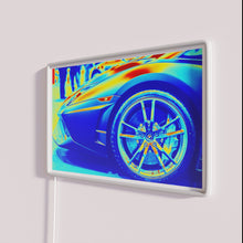 Charger l'image dans la galerie, Electric Italian style neon car dealership display with vibrant colors