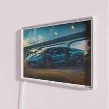 Charger l'image dans la galerie, Luxurious Lamborghini street display featuring vibrant RGB illuminated LED accents