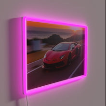 Charger l'image dans la galerie, Official Lamborghini Aventador SVJ LED lighted logo display decor