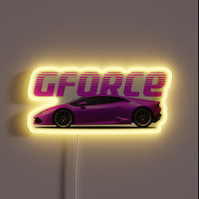 Charger l'image dans la galerie, Luxurious Lamborghini Huracan display with vibrant purple and neon accents