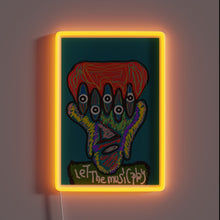 Charger l'image dans la galerie, Backlit RGB Sign with Music Notes and Soundwave Design Element