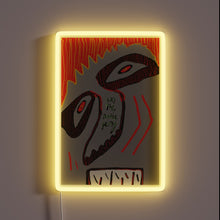 Charger l'image dans la galerie, Glowing LED light art piece with colorful musical theme vibes