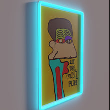 Charger l'image dans la galerie, Vibrant RGB neon wall art with musical notes design