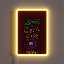 Charger l'image dans la galerie, Electric RGB neon sign with moving musical note design concept