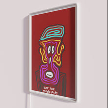 Charger l'image dans la galerie, Eye-catching RGB neon sign with musical notes, perfect stage decor.