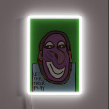 Charger l'image dans la galerie, Vibrant neon light with musical notes in colorful glowing design