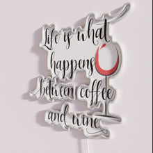 Charger l'image dans la galerie, Handwritten Script Sign with Life Quote in RGB Neon Lighting