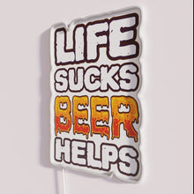 Charger l'image dans la galerie, Fun RGB Neon Wall Sign with Humorous Drinking Motivational Quote