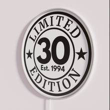 Charger l'image dans la galerie, Exclusive limited edition birthday neon signs for happy 30th celebrations