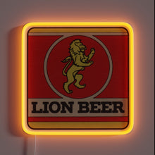 Charger l'image dans la galerie, Vibrant RGB neon coaster featuring a stylized lion design