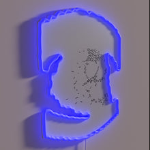 Charger l'image dans la galerie, Neon LED sign displays modern 'Liquid Death' logo in white.