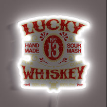 Charger l'image dans la galerie, Eye-catching Distressed Neon Sign with RGB Lighting for Whiskey Enthusiasts