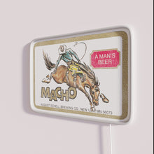 Charger l'image dans la galerie, Vintage Macho Beer Sign with Bold RGB Neon Glow