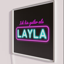 Charger l'image dans la galerie, Unique Mallorca inspired Layla quote RGB lit neon home decor