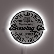 Charger l'image dans la galerie, Mama's Boobery Brewing Co. neon sign – funny breastfeeding-themed wall art for new moms, nurseries, or baby shower gifts