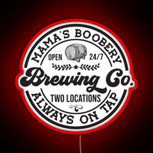 Charger l'image dans la galerie, Mama s Boobery Brewing Co Funny Breastfeeding For New Mom RGB neon sign red