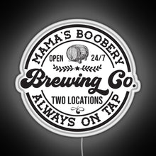 Charger l'image dans la galerie, Mama s Boobery Brewing Co Funny Breastfeeding For New Mom RGB neon sign white