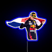 Charger l'image dans la galerie, Max Verstappen Dutch Flag RGB neon sign blue