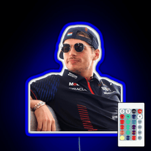 Charger l'image dans la galerie, Max Verstappen Formula 1 World Champion Sideways hat RGB neon sign remote