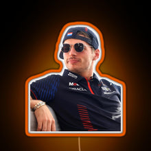 Charger l'image dans la galerie, Max Verstappen Formula 1 World Champion Sideways hat RGB neon sign orange
