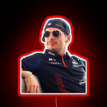 Charger l'image dans la galerie, Max Verstappen Formula 1 World Champion Sideways hat RGB neon sign red