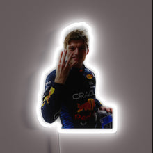 Charger l'image dans la galerie, Custommirror LED neon wall art of a smiling Formula 1 driver