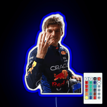 Charger l'image dans la galerie, Max Verstappen Four Time World Champion Sticker RGB neon sign remote