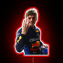 Charger l'image dans la galerie, Max Verstappen Four Time World Champion Sticker RGB neon sign red