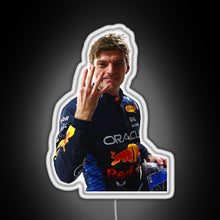 Charger l'image dans la galerie, Max Verstappen Four Time World Champion Sticker RGB neon sign white