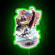 Charger l'image dans la galerie, Max Verstappen Graphic Drawing F1 2021 RGB neon sign green