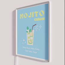 Charger l'image dans la galerie, Add vibrant preppy style with colorful mojito cocktail art neon decor