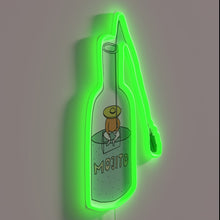 Charger l'image dans la galerie, Vibrant Mojito LED Sign with Color-Changing Effects and Tropical Ambiance