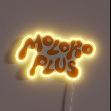 Charger l'image dans la galerie, Eye-catching Moloko Plus Orange RGB Neon Sign for Modern Spaces