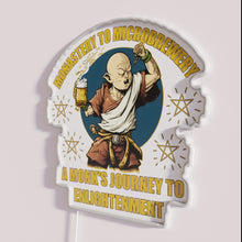 Charger l'image dans la galerie, Retro monastery to brewery transformation themed neon sign artwork