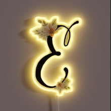 Charger l'image dans la galerie, Customizable neon sign with monogram and color changing LED display.