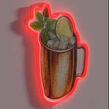 Charger l'image dans la galerie, Colorful Neon Moscow Mule Cocktail Art Decor Wall Sign Design