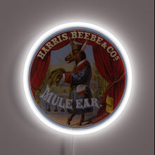 Charger l'image dans la galerie, Vibrant RGB Neon Sign Featuring Distressed Mule Ear Artwork