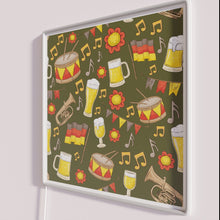 Charger l'image dans la galerie, Vibrant Forest Green Neon Sign: Oktoberfest Music and Beer Design