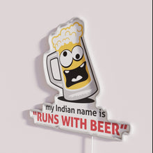 Charger l'image dans la galerie, Vibrant 'Runs With Beer' Neon Sign in Red Blue Green Colors