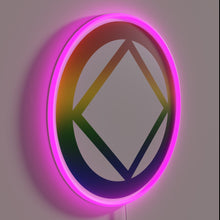 Charger l'image dans la galerie, Neon Narcotics Anonymous Rainbow Pride Symbol Support Recovery Home Decor Sign