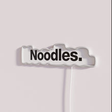 Charger l'image dans la galerie, Vibrant glowing noodle sign in colorful RGB neon restaurant decor lighting