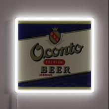 Charger l'image dans la galerie, RGB illuminated sign featuring Oconto Premium Beer logo design