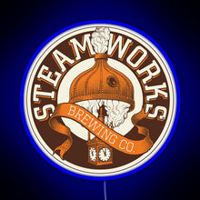 Charger l'image dans la galerie, Offcial Brewing Steamworks RGB neon sign blue