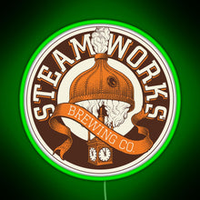 Charger l'image dans la galerie, Offcial Brewing Steamworks RGB neon sign green